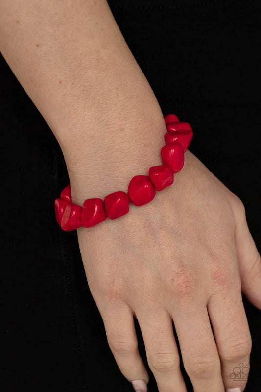 Prehistoric Paradise - Red Stone Bracelet