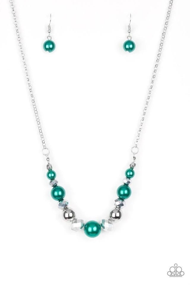 The Big-Leaguer Green Necklace and Bracelet- Paparazzi Accessories