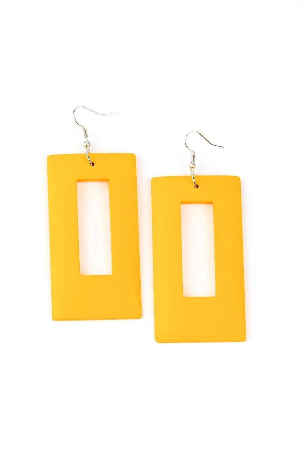 Totally Framed Yellow Earrings