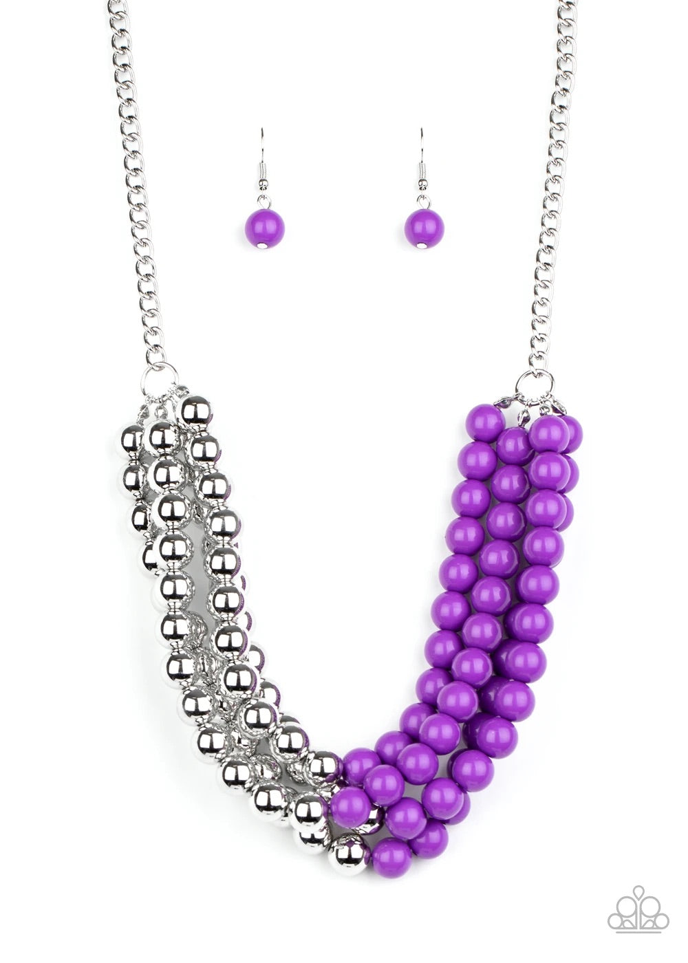 Paparazzi Layer After Layer - Purple - Necklace & Earrings