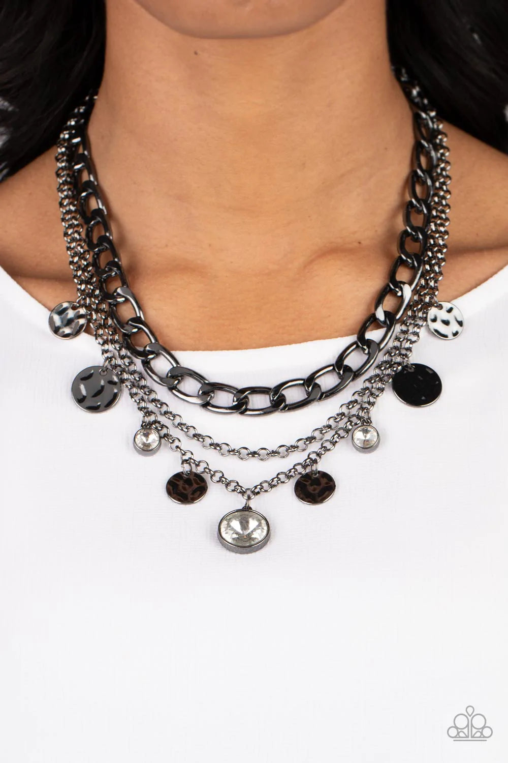 Paparazzi Accessories: Industrial Noise - Black Necklace