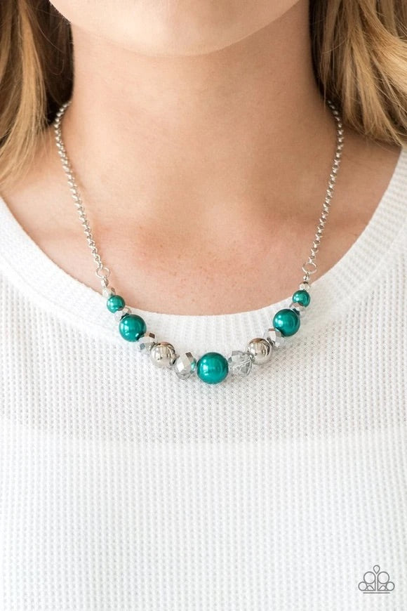 The Big-Leaguer Green Necklace and Bracelet- Paparazzi Accessories