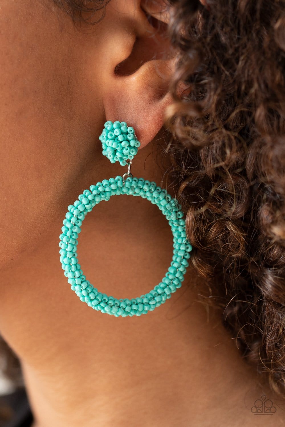 Paparazzi Accessories: Be All You Can BEAD - Blue/Turquoise Seed Bead Earrings