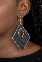 Woven Wanderer Black Earrings