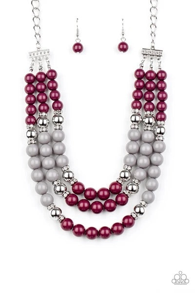 BEAD Your Own Drum - purple - Paparazzi necklace