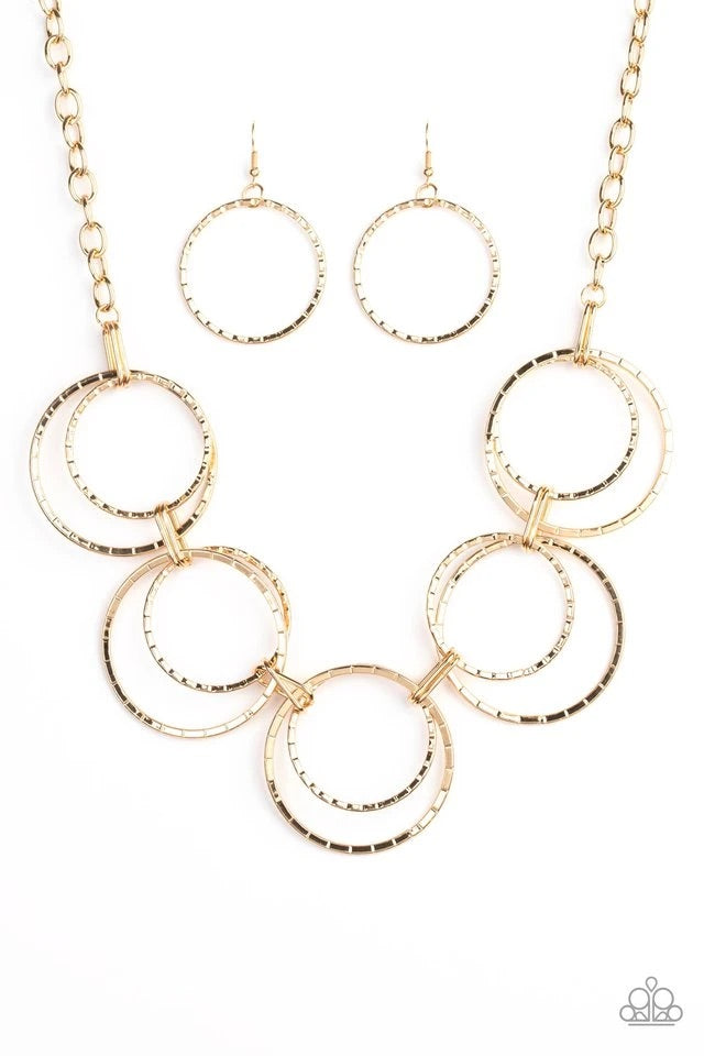 Paparazzi Necklace ~ Radiant Revolution - Gold