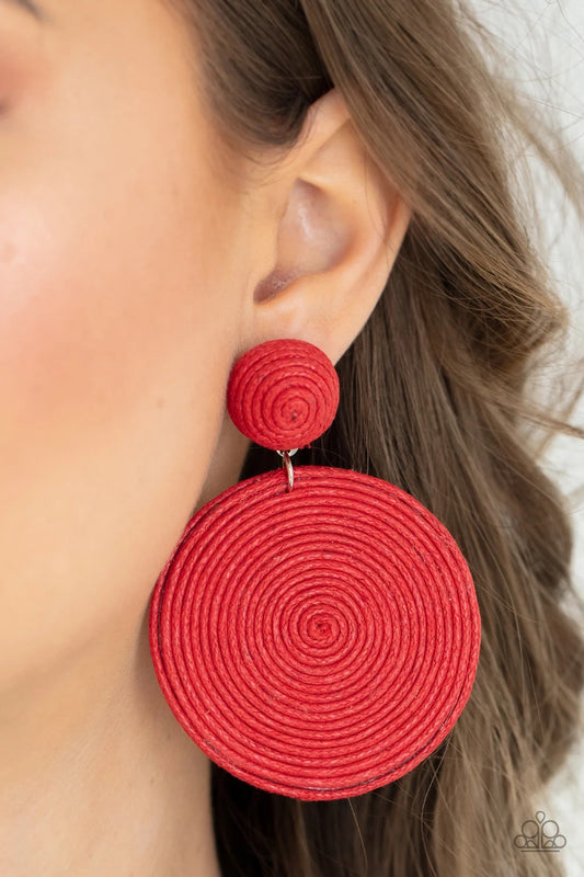 Circulate The Room Red Earrings